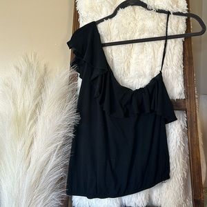 Off the shoulder shirt (black)- medium - American Eagle